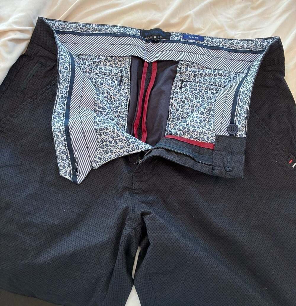 Best Company Men's Black Diamond Print Slim Fit Pants EUROPEAN Size 52